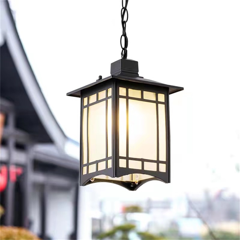 Classical LED Chandelier Lamps Waterproof for Lawn Garden Corridor Decoration Outdoor Pendant Light