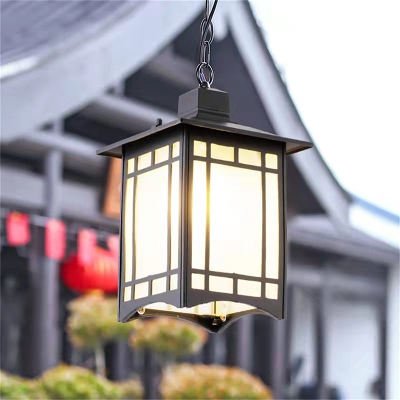 Classical LED Chandelier Lamps Waterproof for Lawn Garden Corridor Decoration Outdoor Pendant Light