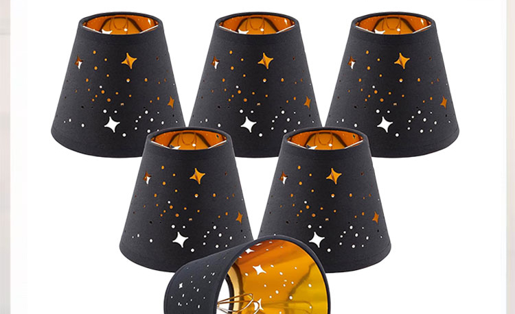 Lamp Shade Factory Pendant Lamp Shade Fabric Lampshade Carving Shell Cover Hollow Pattern Wall Lamp Decoration Accessories