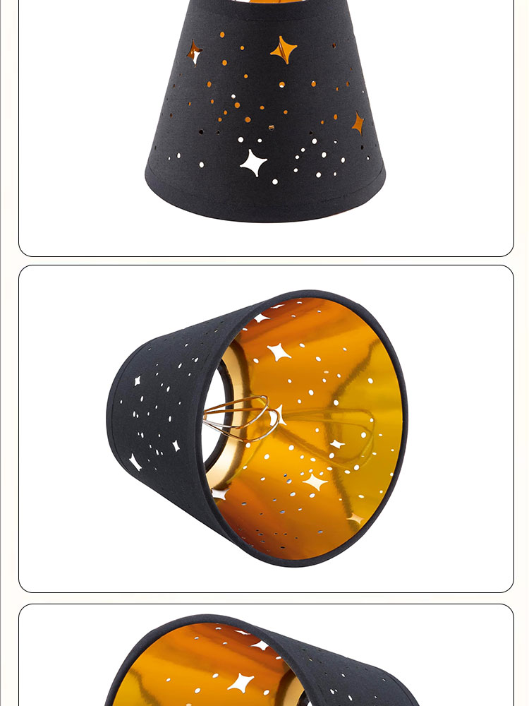 Lamp Shade Factory Pendant Lamp Shade Fabric Lampshade Carving Shell Cover Hollow Pattern Wall Lamp Decoration Accessories