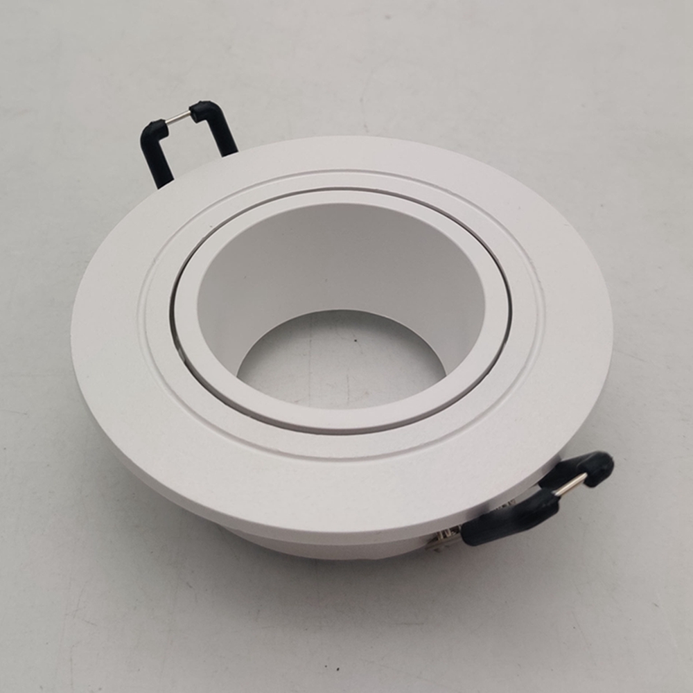 Plastic Downlight Housing Cover GU10 Round LED Module Spot Light Holder Fixed Recessed Led Downlight f<i></i>rame