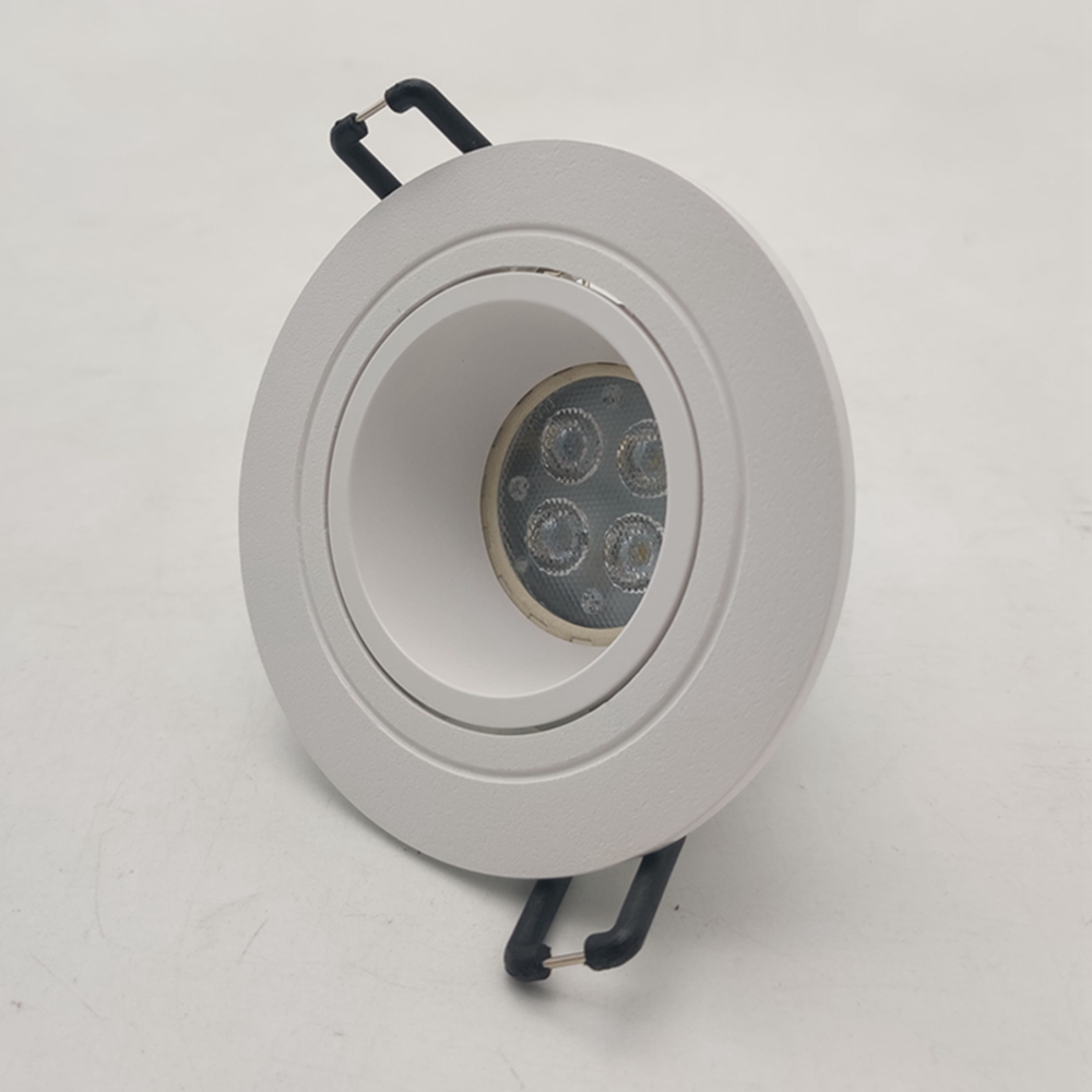 Plastic Downlight Housing Cover GU10 Round LED Module Spot Light Holder Fixed Recessed Led Downlight f<i></i>rame