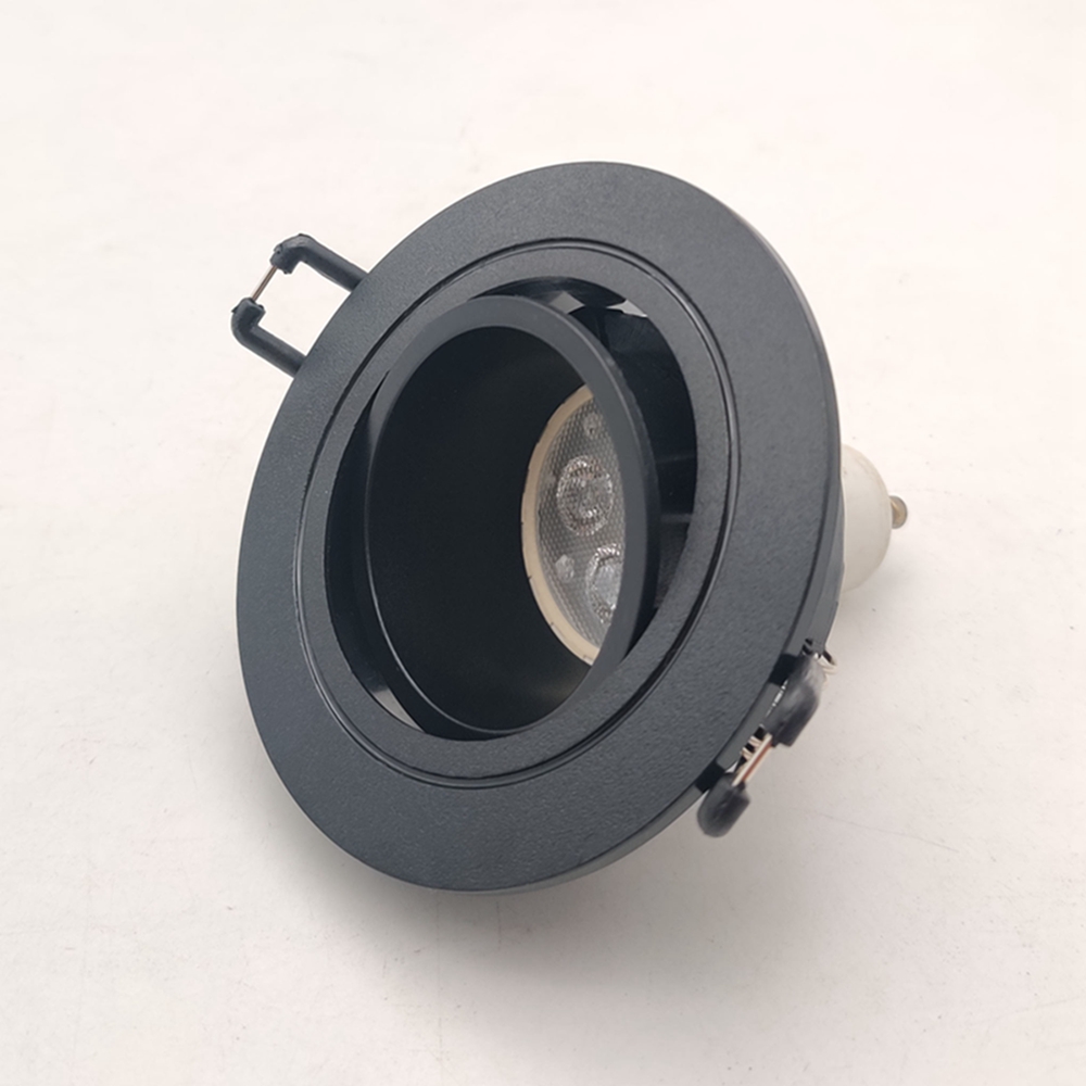 Plastic Downlight Housing Cover GU10 Round LED Module Spot Light Holder Fixed Recessed Led Downlight f<i></i>rame