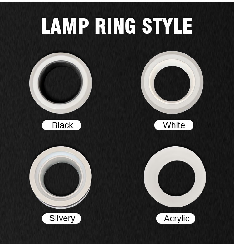 Modern Acrylic LED Embedded Spotlight with f<i></i>rame Lamp Housing for Indoor Light Covers
