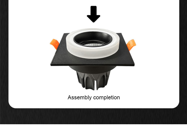 Modern Acrylic LED Embedded Spotlight with f<i></i>rame Lamp Housing for Indoor Light Covers