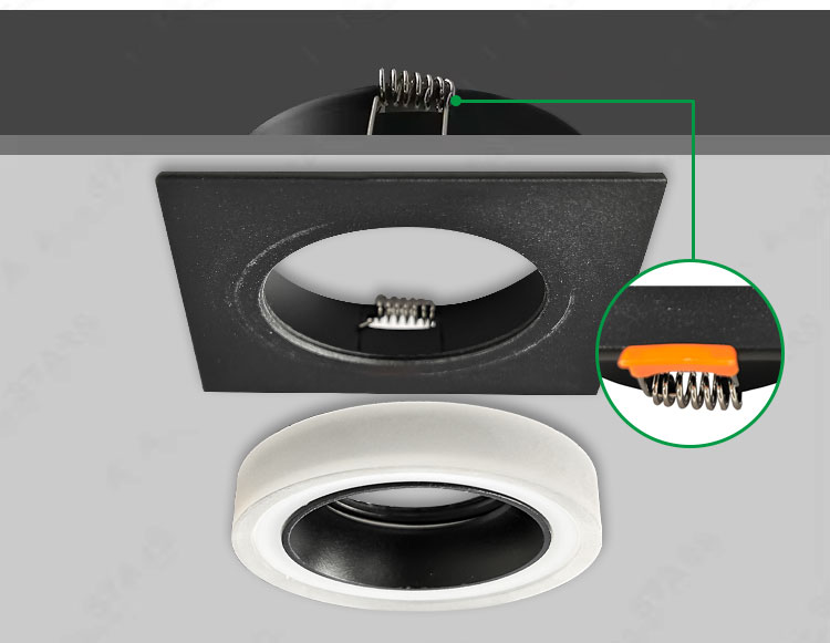 Modern Acrylic LED Embedded Spotlight with f<i></i>rame Lamp Housing for Indoor Light Covers