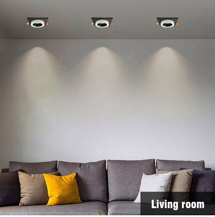 Modern Acrylic LED Embedded Spotlight with f<i></i>rame Lamp Housing for Indoor Light Covers