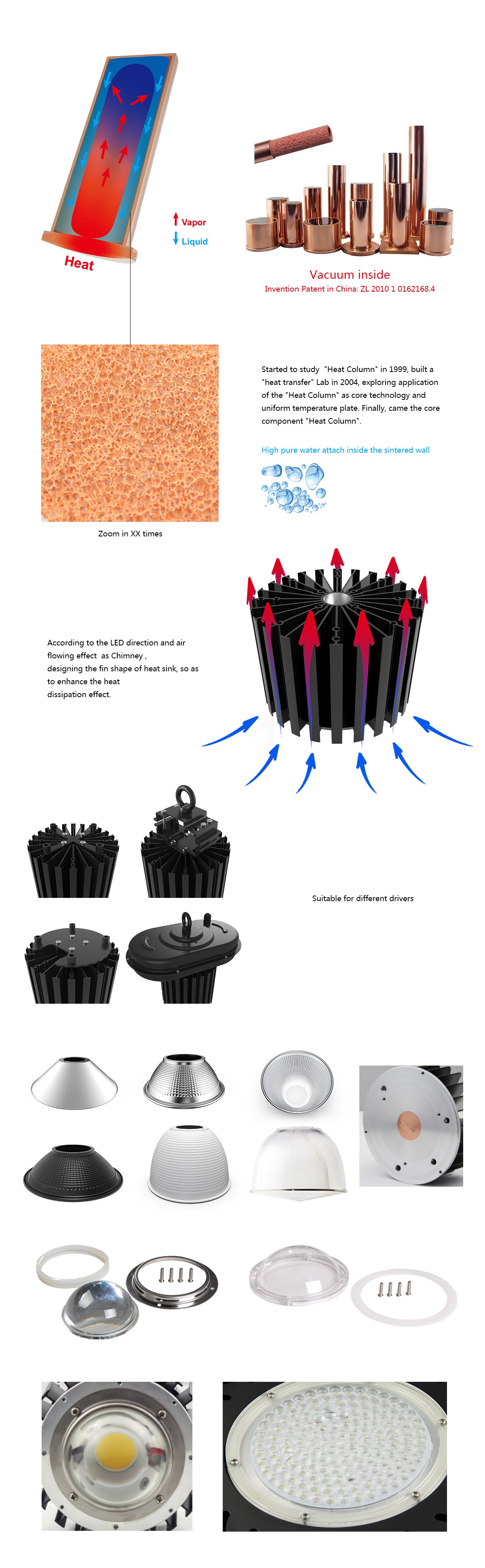 100W LED Heatsink Aluminum Extrusion Fin Cooling Heat Sink Product