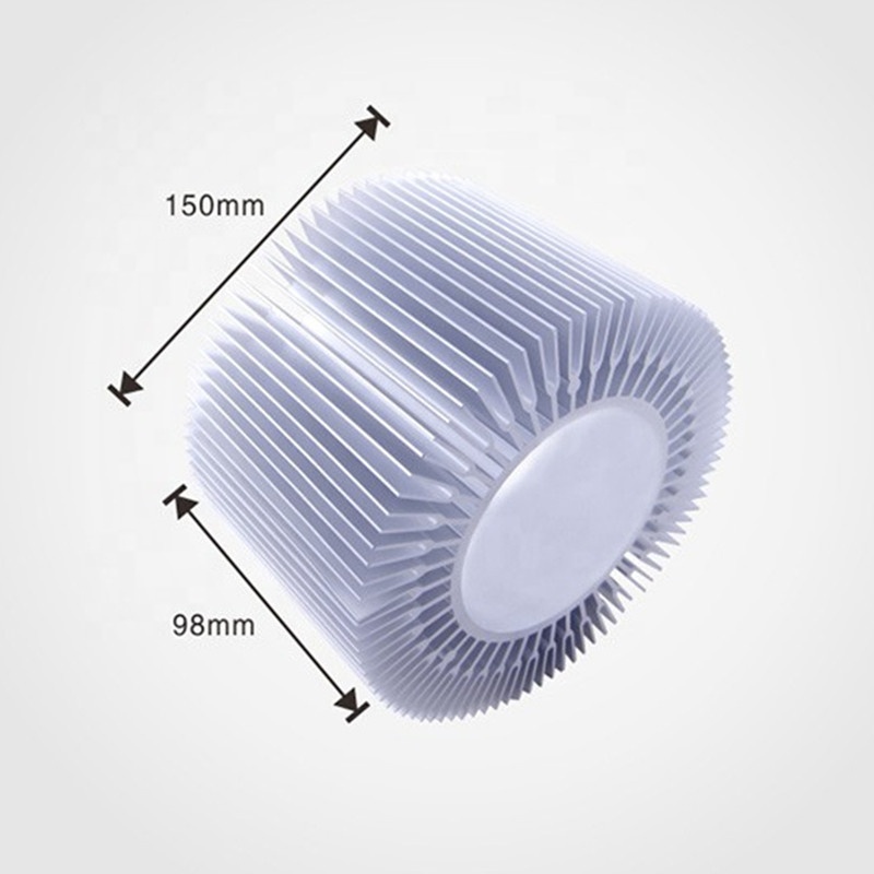 Customizable High Power Extruded Aluminum Sunflower Pin Cylindrical LED COB Heatsink HS1200picture4