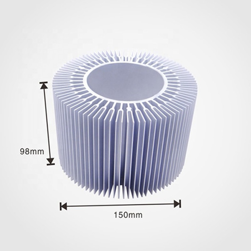 Customizable High Power Extruded Aluminum Sunflower Pin Cylindrical LED COB Heatsink HS1200picture6