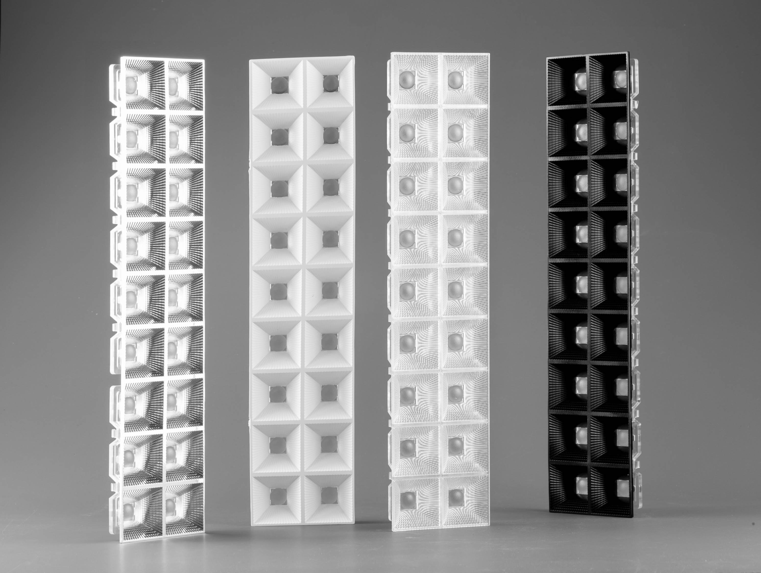 LED Optics Multi-lens Arrays 2X9 for Panel Light 85 Degree Anti-glare PC Led Lenses