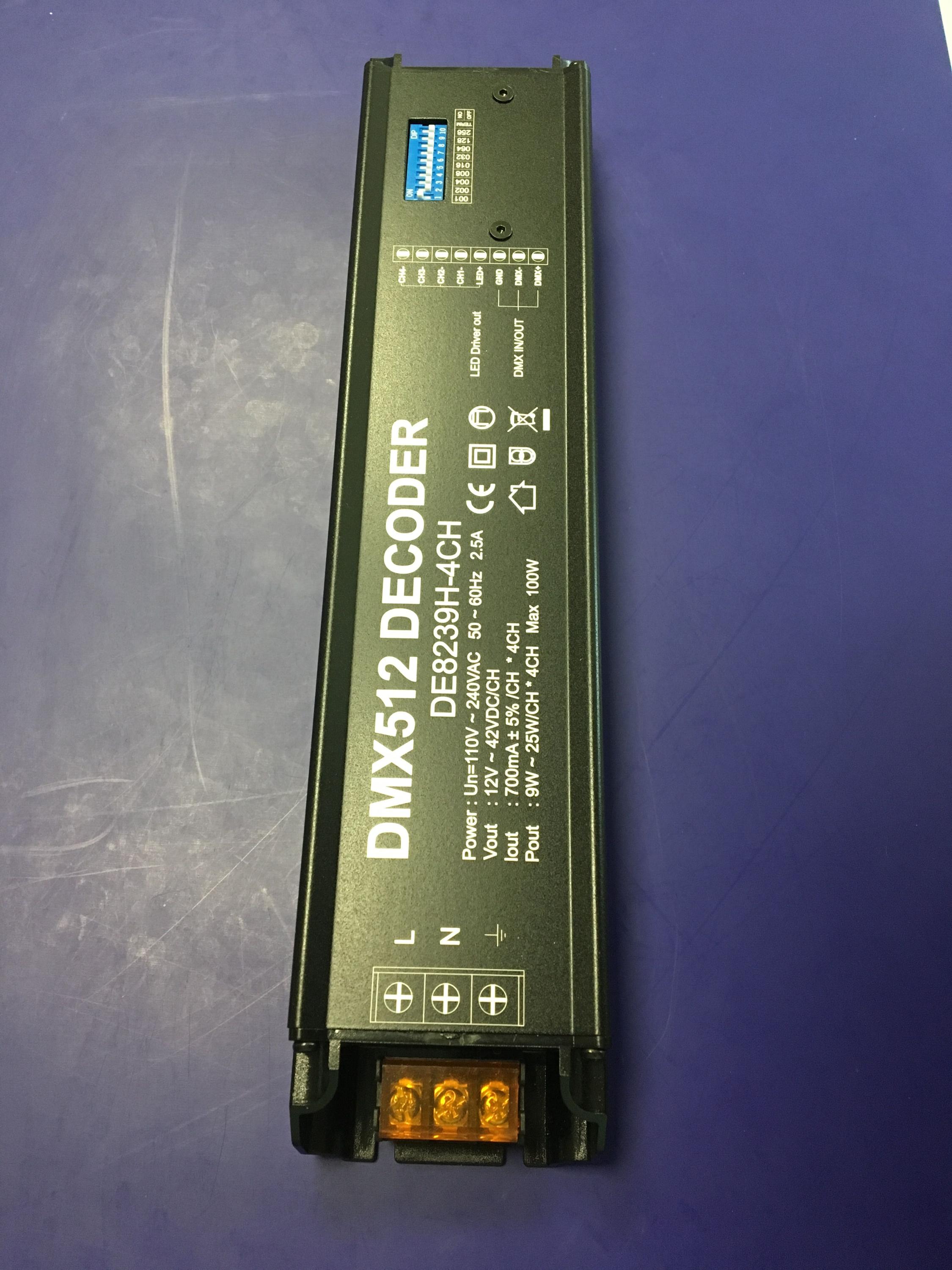 New Products 4 Channel Output RGBW 100W DMX 512 LED Driver 230V