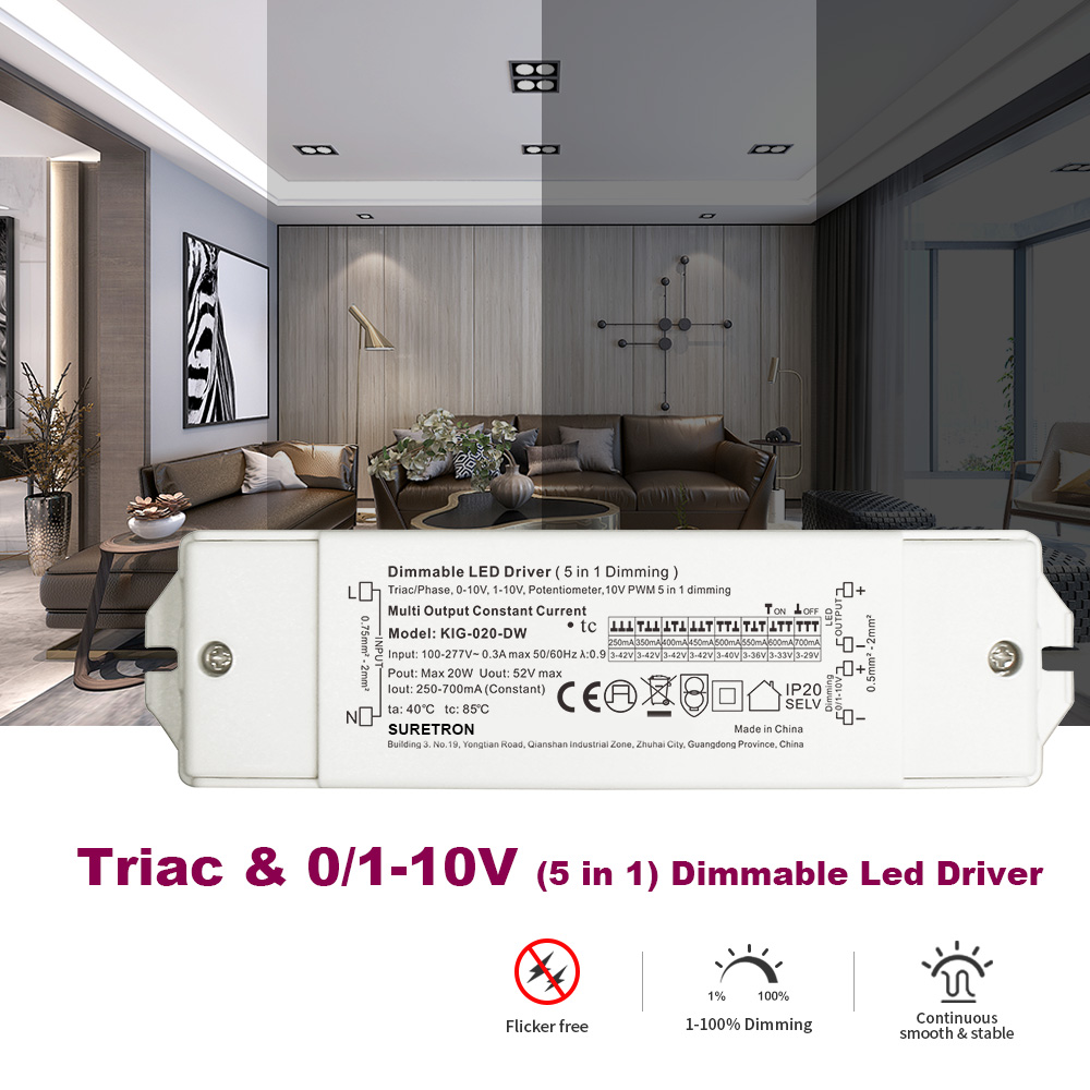 250ma 350ma 500ma 600ma 700ma Triac 0-10v Dimmable LED Driverpicture3