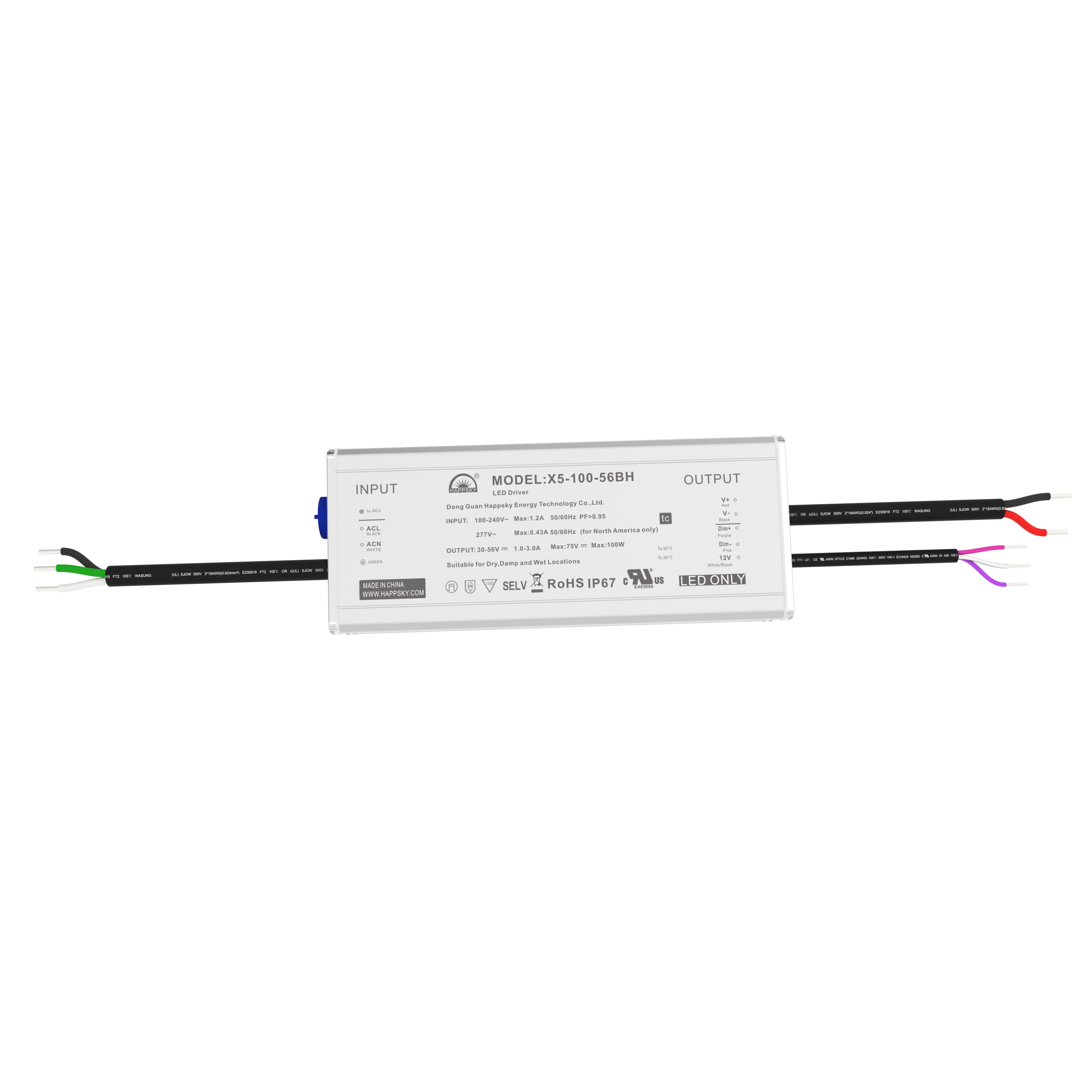 100W 150W 200W 240W Waterproof IP67 Constant Current LED Power Driverpicture2