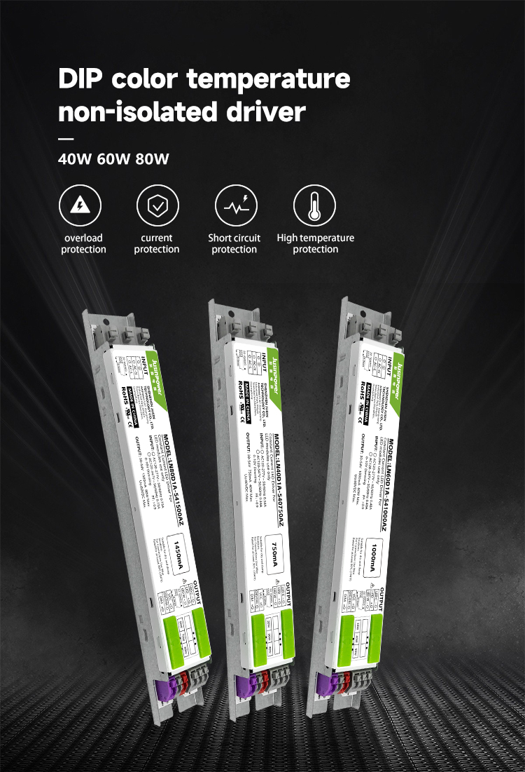 Ultra-thin Co<i></i>nstant Current 60w Driver with Adjustable Color Temperature 0-10V Bi-Level Dimming Led Driver