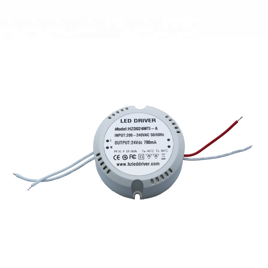 Round 12W 15W 16W 18W 20W 24W 550mA 700mA Round Triac Dimmable LED Driver 24Wpicture4