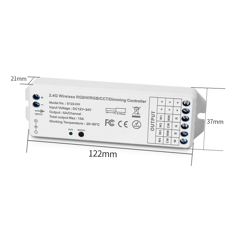 Ultra Thin Touch Slide RF 2.4G Wireless Single Color LED Dimmer Controller DM700picture6