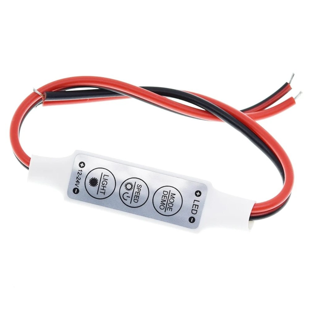12V Mini 3 Keys Single Color LED Controller Brightness Dimmer DM900