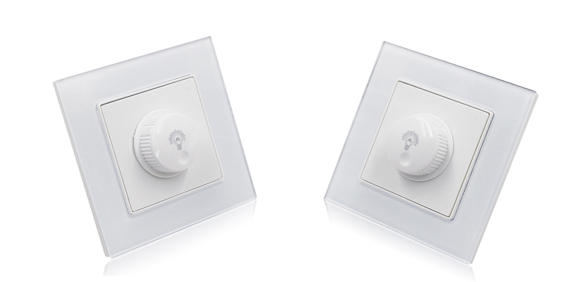 LED Light Dimmer Switch Brass Co<i></i>ntact 220V EU Standard Home Hotel Dimmable Light Switches