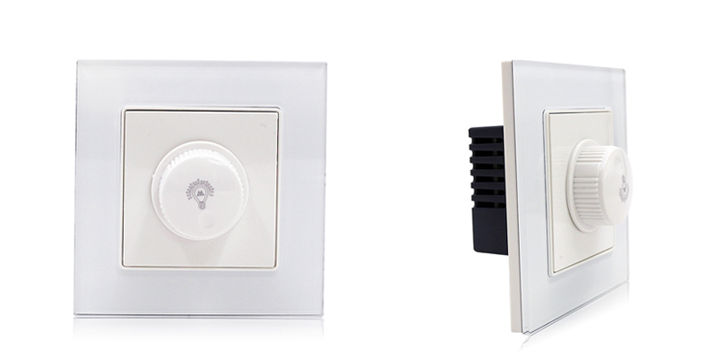 LED Light Dimmer Switch Brass Co<i></i>ntact 220V EU Standard Home Hotel Dimmable Light Switches