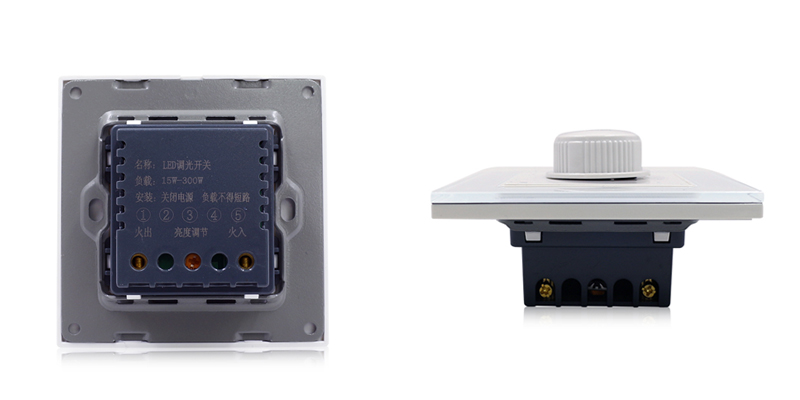 LED Light Dimmer Switch Brass Co<i></i>ntact 220V EU Standard Home Hotel Dimmable Light Switches