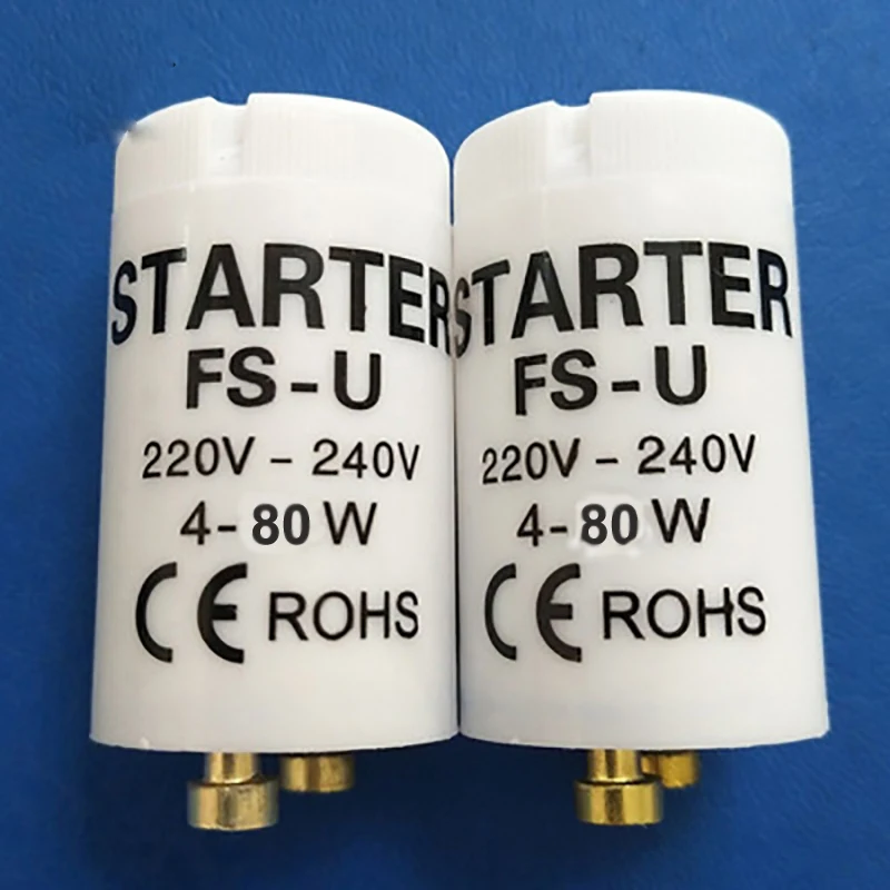White AC220V-240V 4-125W Fluorescent Tube Fuse Starter Ballast Starter STA300picture2
