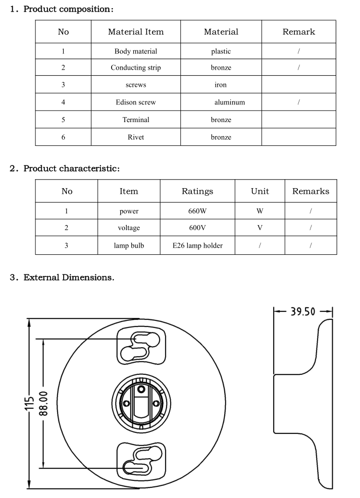 Hot Sale Screw Light Bulb ba<i></i>se Pc Material E26 Bulb Holder Light 600V 660W Plastic Lamp Holders Lamp ba<i></i>ses