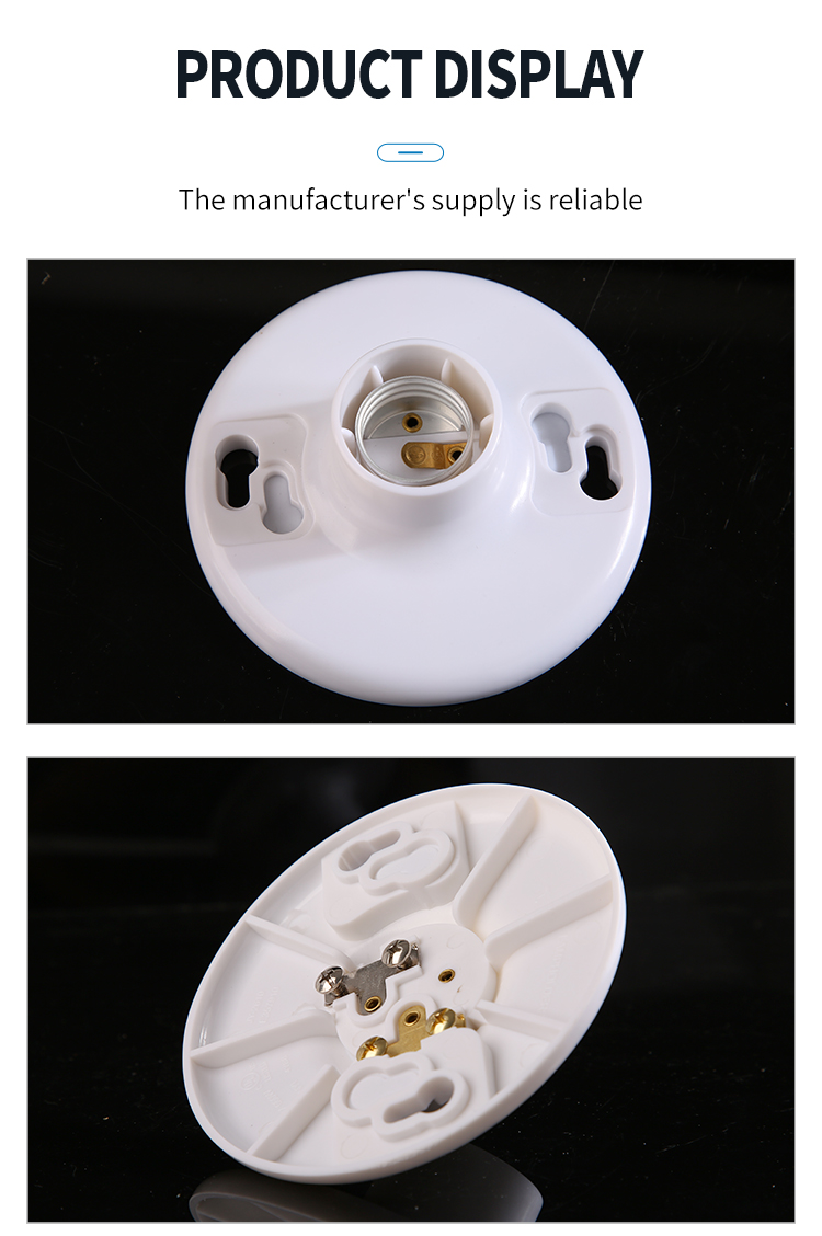 Hot Sale Screw Light Bulb ba<i></i>se Pc Material E26 Bulb Holder Light 600V 660W Plastic Lamp Holders Lamp ba<i></i>ses