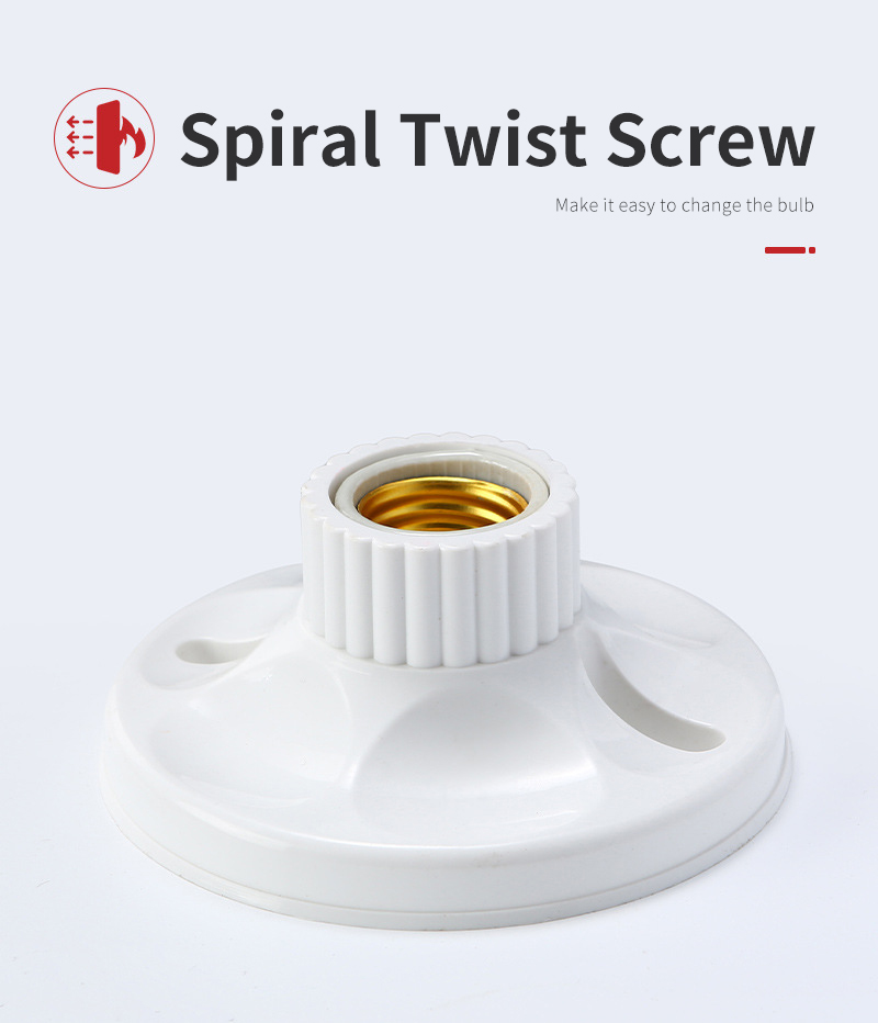 DLC-006 Ceiling Lamp Holder E27 Plastic Socket Lamp ba<i></i>se Bulb Holder
