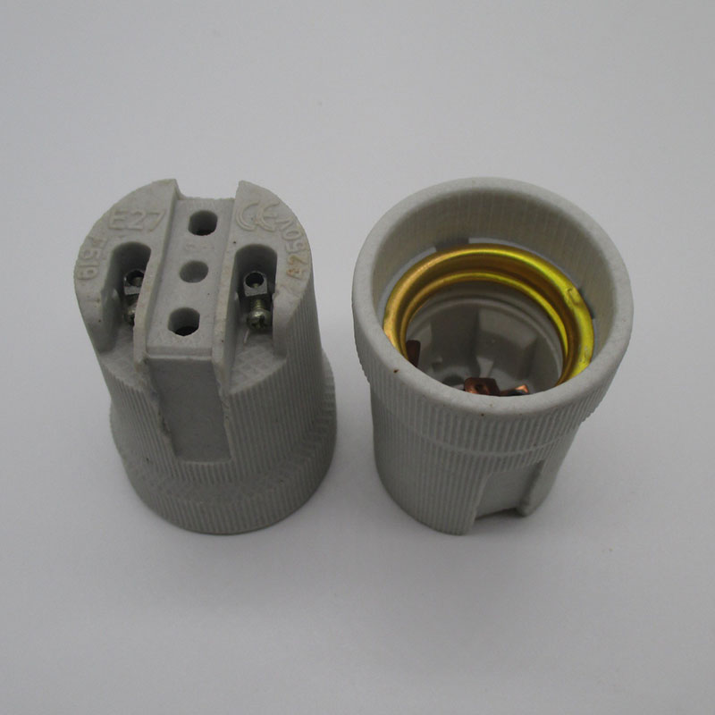 E26 E27 F519 Porcelain Lamp Holder Ceramic Lamp Socket Screw Lamp ba<i></i>se