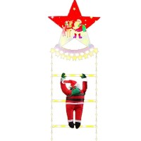 Christmas LED Ladder Lights with Climbing Santa Claus Christmas Decorations Lights XMS1400