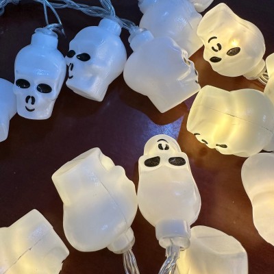 Battery Halloween String Lights 10 LED Skull Pumpkin Bat Ghost Lights HWL600picture4