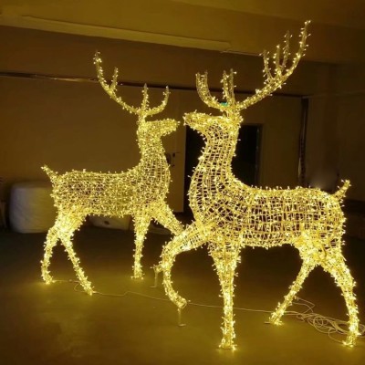 Ornament Outdoor Christmas Street LED Frame 3D Deer Motif Light MOT200picture6