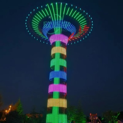 Large Outdoor Tower of the Sky Garden Color Variable 3D LED Motif Light MOT300picture7