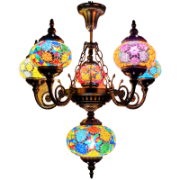 Mediterranean Retro Living Room Cafe Chandelier Turkish Romantic Ceiling Light Ethnic Style RTS100