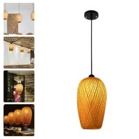 Chinese Traditional Handmade Wooden Half Round Shape Bamboo Lamp RTS160