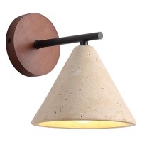 Medieval Cream Wabi-Sabi Style Yellow Cave Stone Wall Lamp RTS380