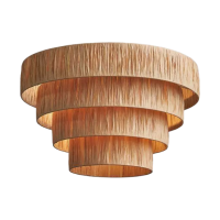 Retro Medieval Style Rattan Bamboo Chandelier RTS410