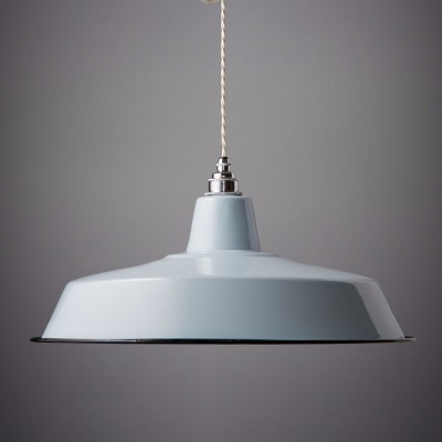 Nostalgia Classic Enamel Shade Gray Pendant Light CMS110picture5