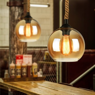 Simple North American Style Rural Retro bar Counter Loft Glass Ball Chandelier NAS300picture5