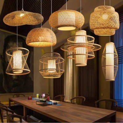 Handmade Rattan Hang Light Chinese Style Lantern Woven Bamboo Pendant Lamp CNS100picture6