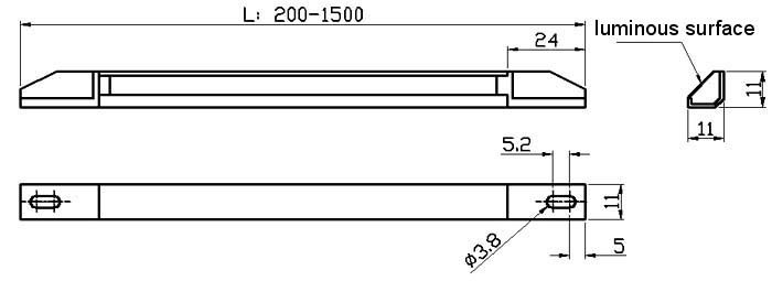 V Shape / Flat DC24V DC12V Led Fridge Display Light Led Light for Cooler