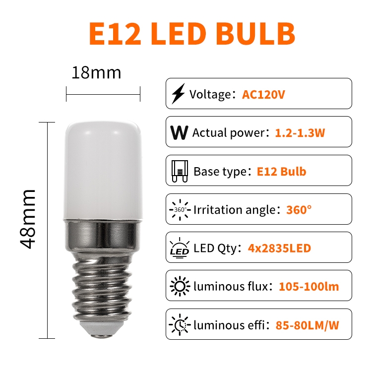 1.5W E12 E14 LED Fridge Light Bulb RFT800picture5