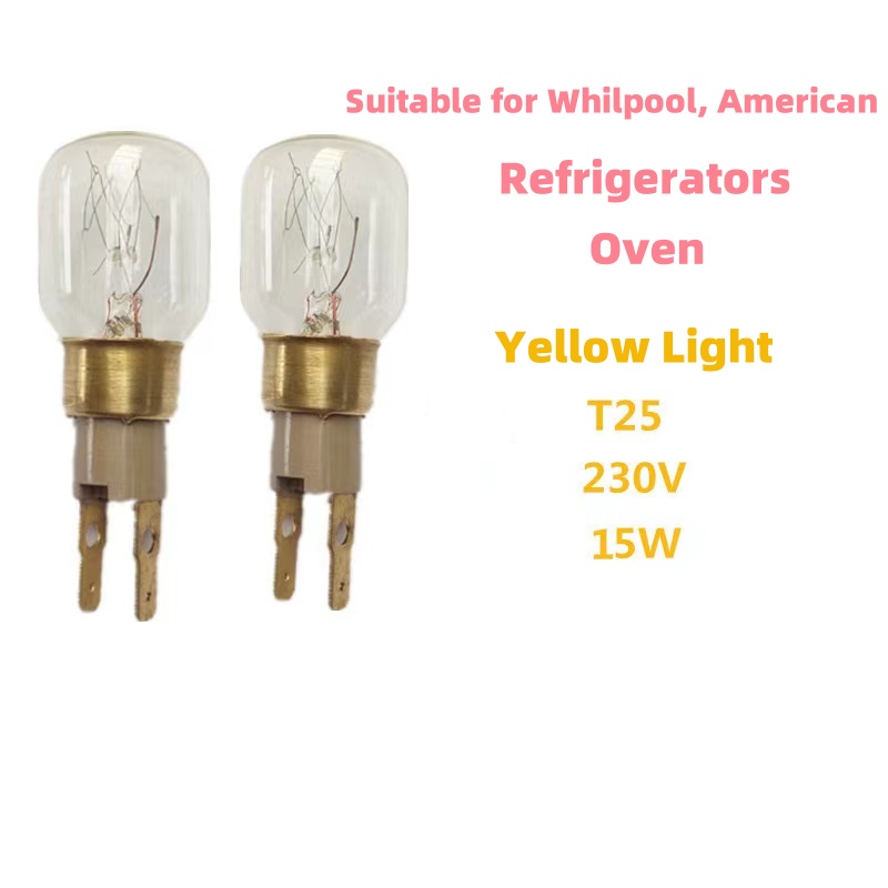 Refrigerator Light T25 Oven Lighting Bulb Home Appliance Lamps  230V 15W Tungsten Light