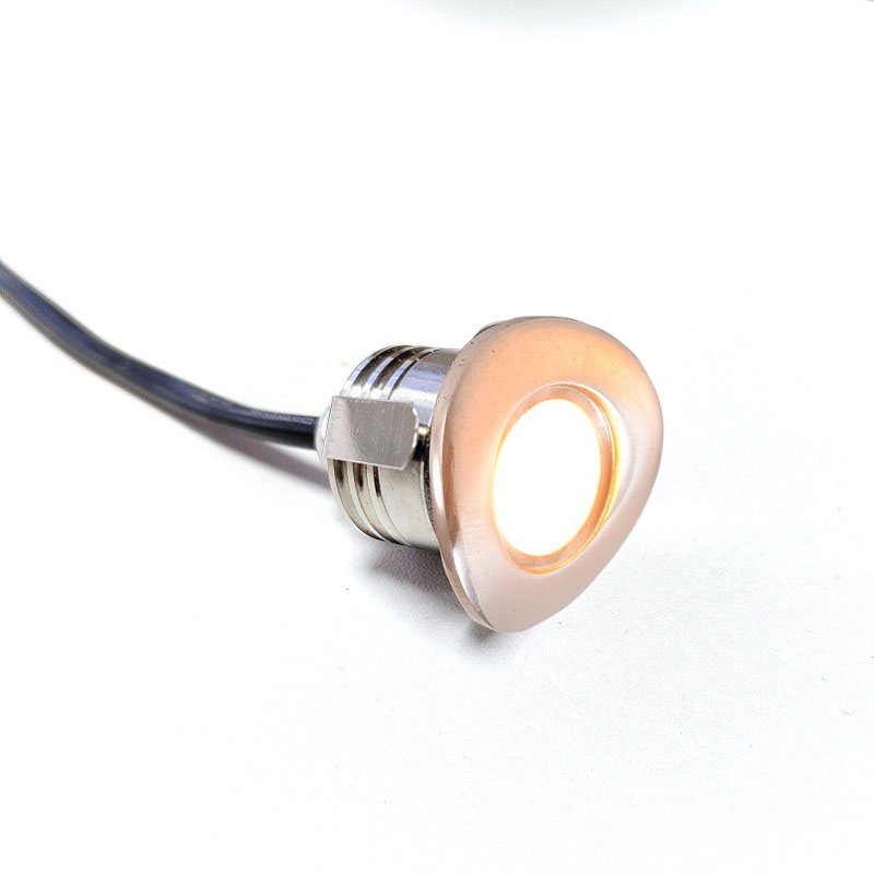 IP65 1W  Puck Round Stainless Steel Led Handrail Light  for Path Bridge Railing Stair Railing Led Deck Light