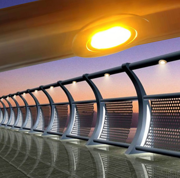 IP65 1W  Puck Round Stainless Steel Led Handrail Light  for Path Bridge Railing Stair Railing Led Deck Light