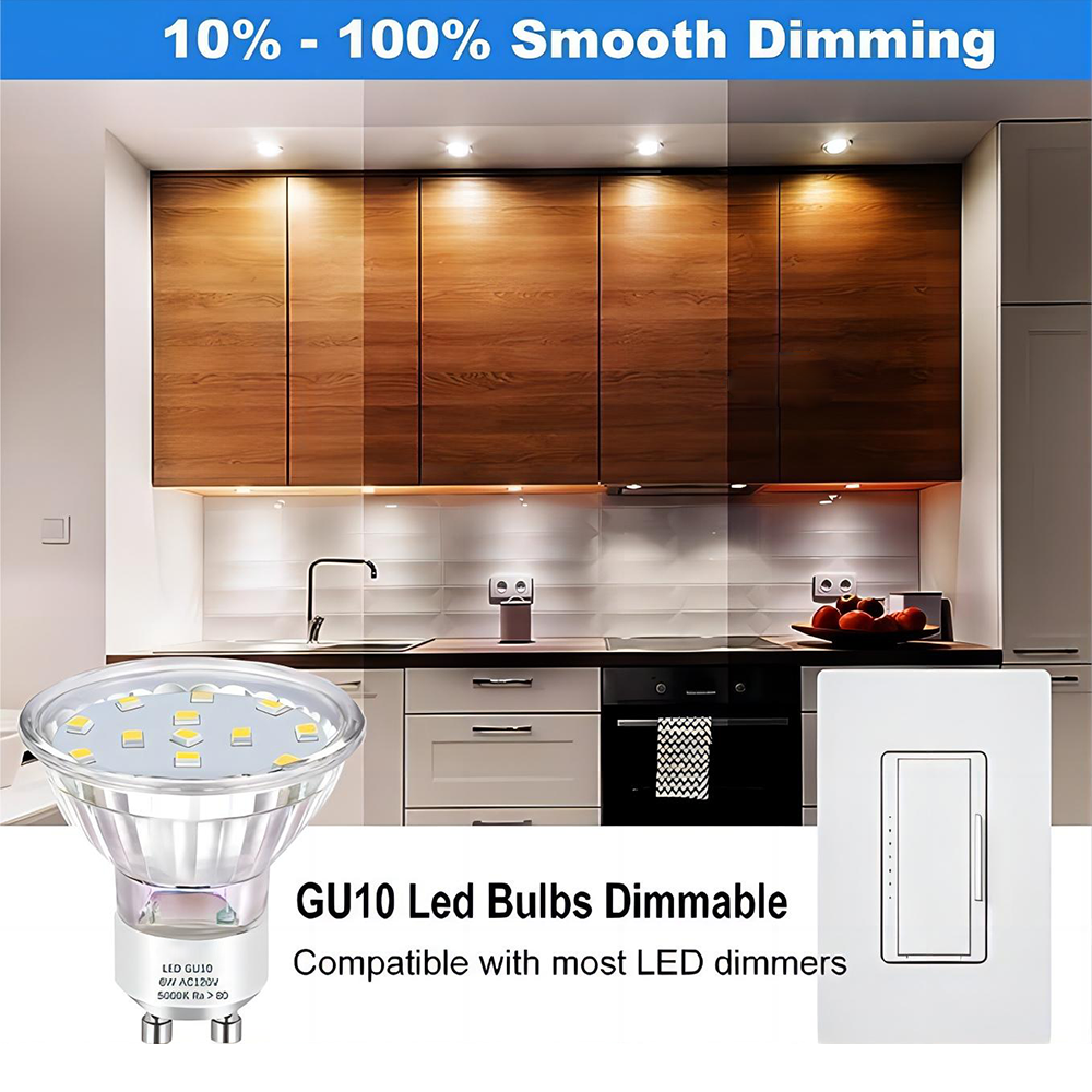 6w Glass GU10 Bulbs 60 SMD2835 LED Spot Light GGR800picture5