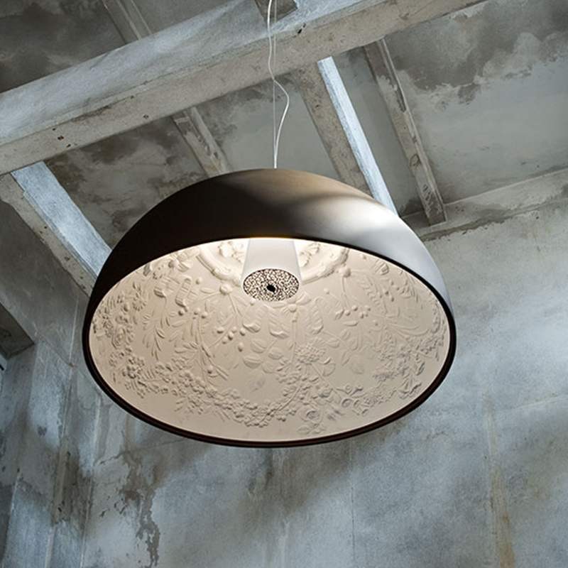 D15.8in Art Carving Resin Hollow Custom Metal LED Pendant Light PEN540picture2