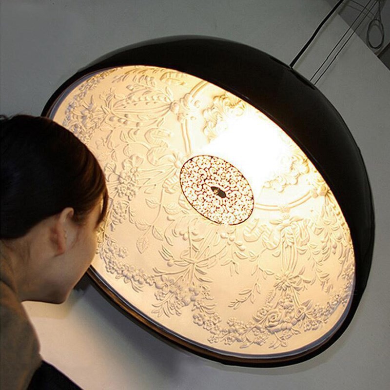 D15.8in Art Carving Resin Hollow Custom Metal LED Pendant Light PEN540picture3