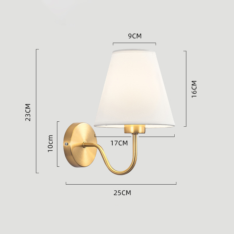 American Style Bedroom Headboard Fabric Wall Lamp WL1430picture4